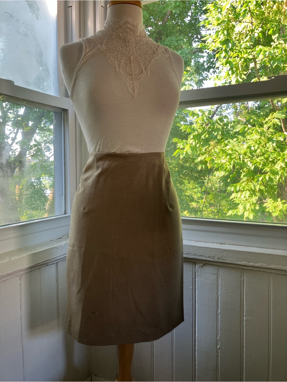 Light brown A-Line Skirt